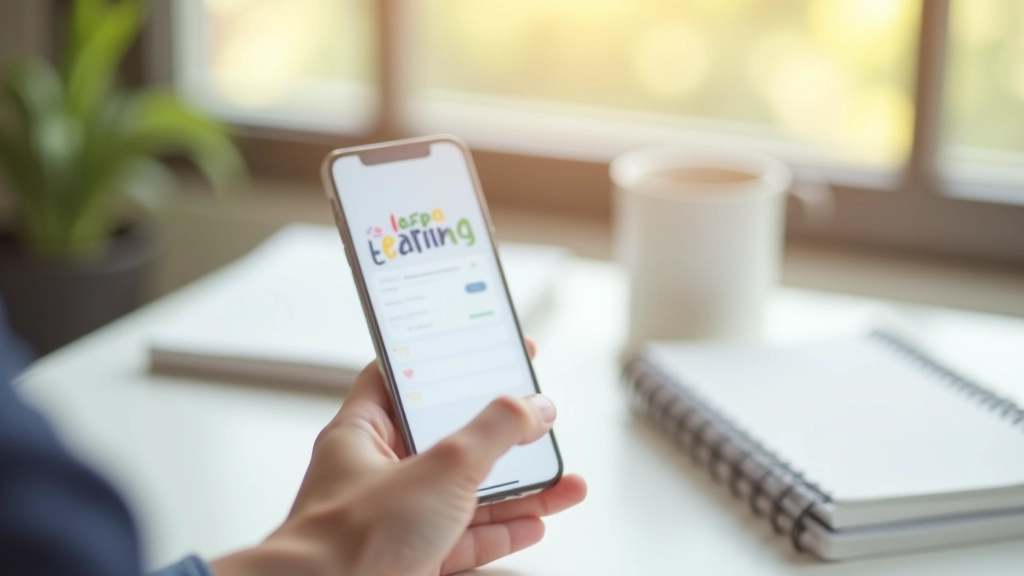 Applicazione di apprendimento linguistico su smartphone con interfaccia di esercizi di pronuncia interattiva
